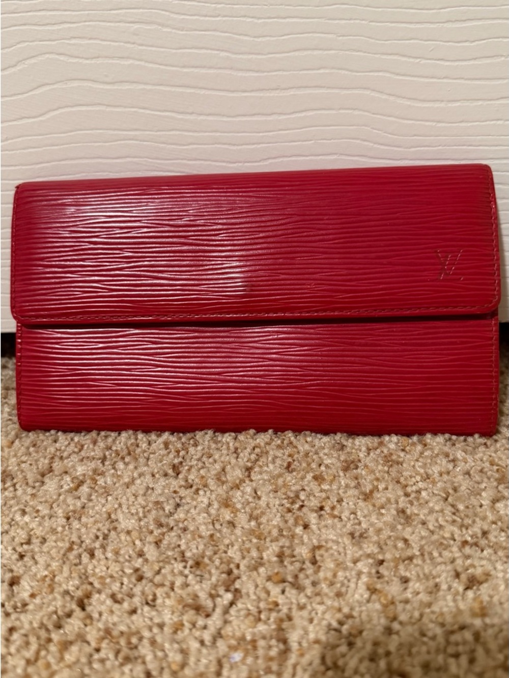 Louis Vuitton Red Epi Leather Long Wallet